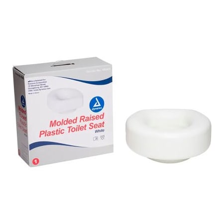 Dynarex Dynarex Molded Raised Plastic Toilet Seat, Single Pack 10362